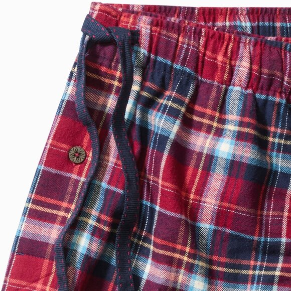 Tommy Bahama Flannel Long Sleeve & Pants Pajama PJ Set  $105 Red Plaid - Picture 5 of 13